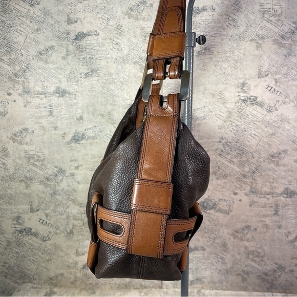 Michael Kors Rare Baguette vintage bag 2 tones of brown leather - Picture 4 of 13